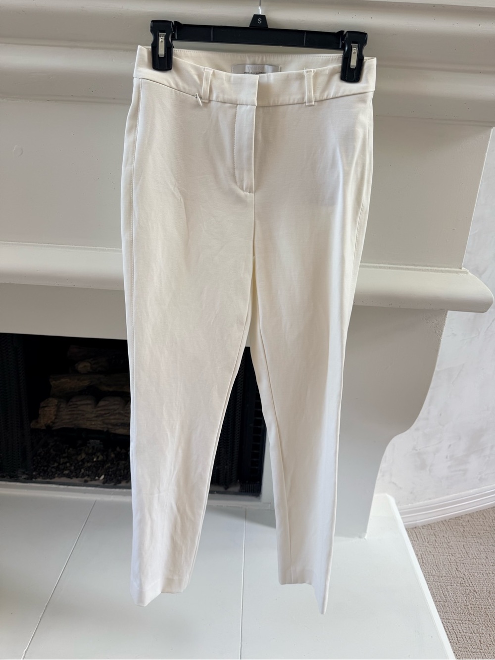 White House Black Market Creamy white Elle slim slacks